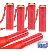 Hilngav 6 Pack Red Light Flashlight Mini, Small LED Red Flashlights Torch for Astronomy, Aviation...