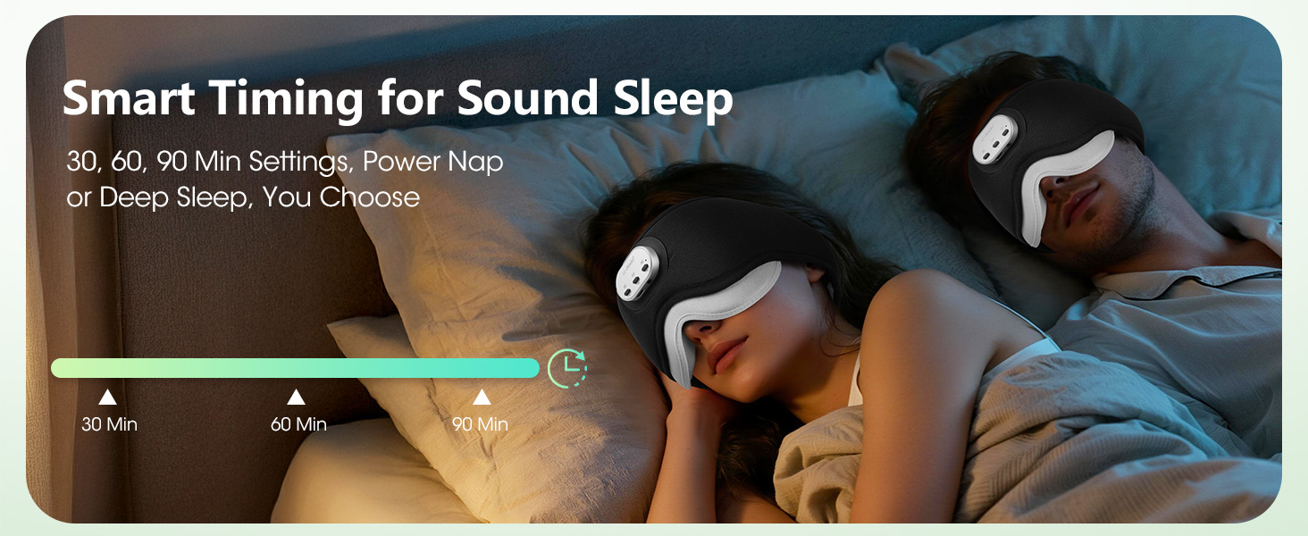sleep mask with time setting