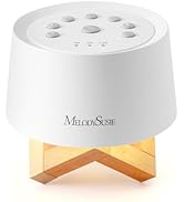 MelodySusie Rechargeable White Noise Machine for Sleep Travel &amp; Salon with Wooden Stand, Sound Ma...