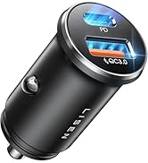 LISEN 54W Mini Cigarette Lighter Adapter Car Charger USB C Fast Charging, 12V Cigarette Lighter U...