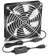 WDERAIR 140mm x 25mm DC 5V USB Brushless Case Cooling Fan for TV Box DVR PlayStation Receiver and...