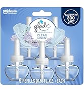 Glade PlugIns Refills Air Freshener, Scented and Essential Oils for Home and Bathroom, Clean Line...
