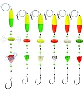 DAMIDEL 6Pcs Catfish Fishing Rigs Ready Kit,2 in 1 Rotating rattles/Double Rattles Beads, Float R...