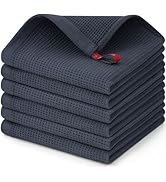 Homaxy 100% Cotton Dish Cloths - Waffle Weave Soft and Absorbent Dish Towels - 6 Pack Quick Dry D...