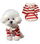 MANON ROSA Dog Clothes Cute Polo Shirt - Soft &amp; Breathable Collared T-Shirt Summer Fall Outfits f...
