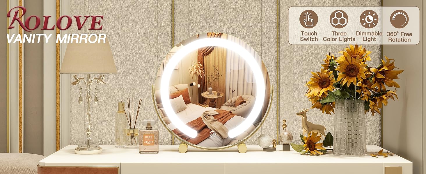 lighted makeup mirror