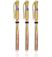 IOMDRWU Gold Gel Pens, 1.0mm Gold Gel Ink Pen Set, Opaque Ink, for Writing, Black Paper Drawing, ...