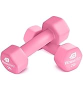Fitness Alley Neoprene Coated Workout Dumbbells set of 2 – Anti Roll, Non Slip with Smooth Grip F...