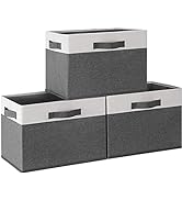 GhvyenntteS Storage Bins [3-Pack] Large Foldable Storage Baskets for Shelves, Sturdy Fabric Cube ...
