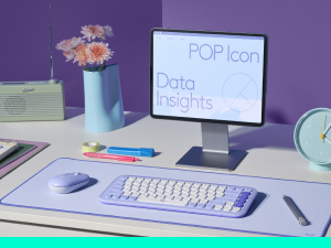 Logitech POP ICON COMBO Wireless Bluetooth Programmable Keyboard and Mouse Bundle