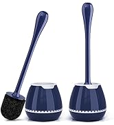 Toilet Brush 2 Pack, Toilet Bowl Brush with Ventilated Holder and Ergonomic Long Handle, Durable ...
