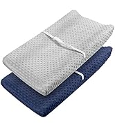 Babebay Changing Pad Cover, Ultra Soft Minky Dots Plush Changing Table Covers for Baby Boys and G...