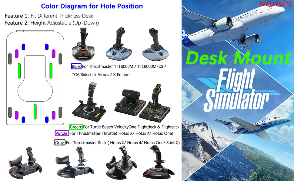 flight sim joystick desk mount