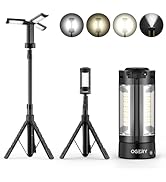 OGERY Rechargeable 10000mAh Camping Light with Stand 6.5 ft Max Height, Cordless Work Light with ...