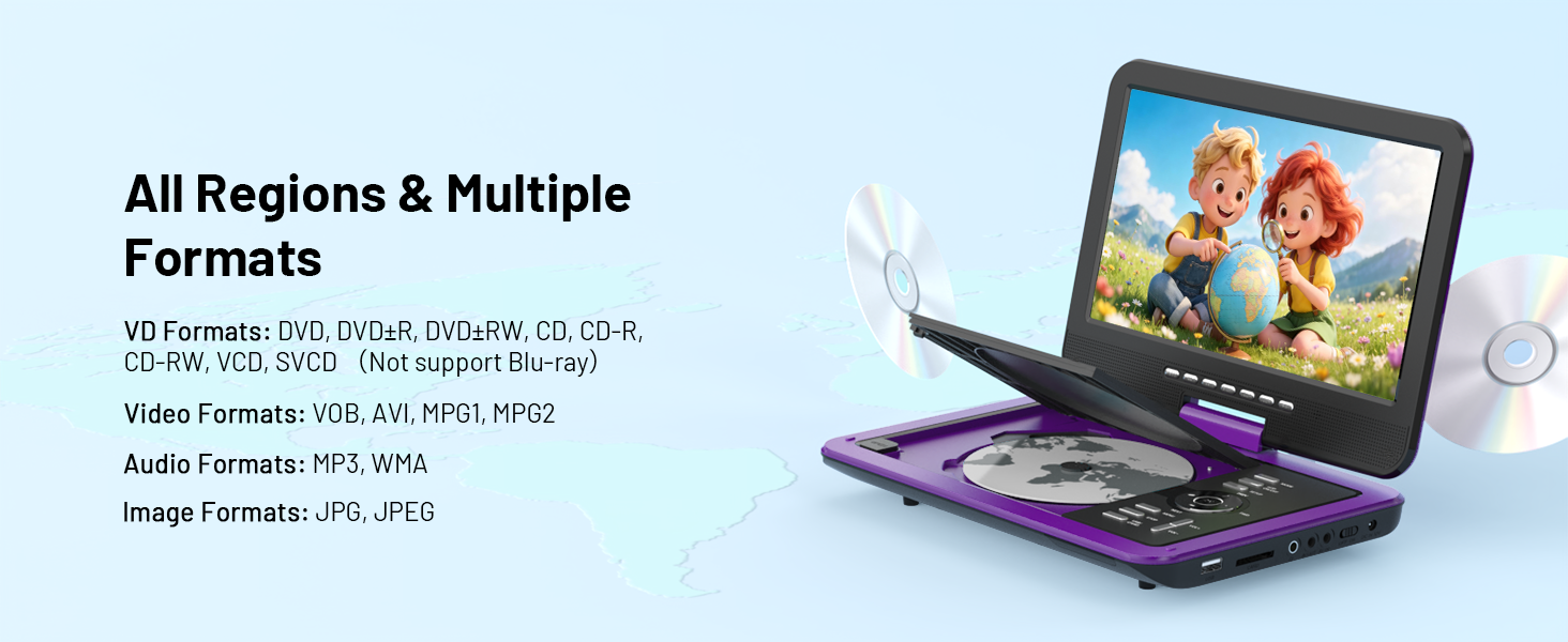 portable dvd players with large screen