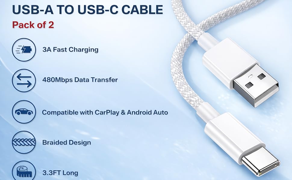 USB-A to USB-C Cable