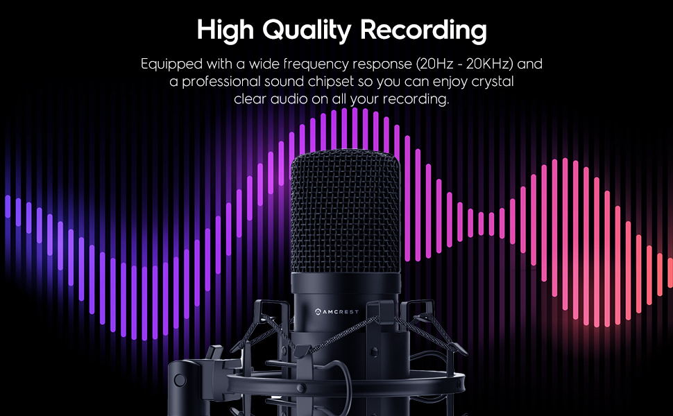 High Quality Recording audio on all your recordings. Great for podcast gaming, remote learning.