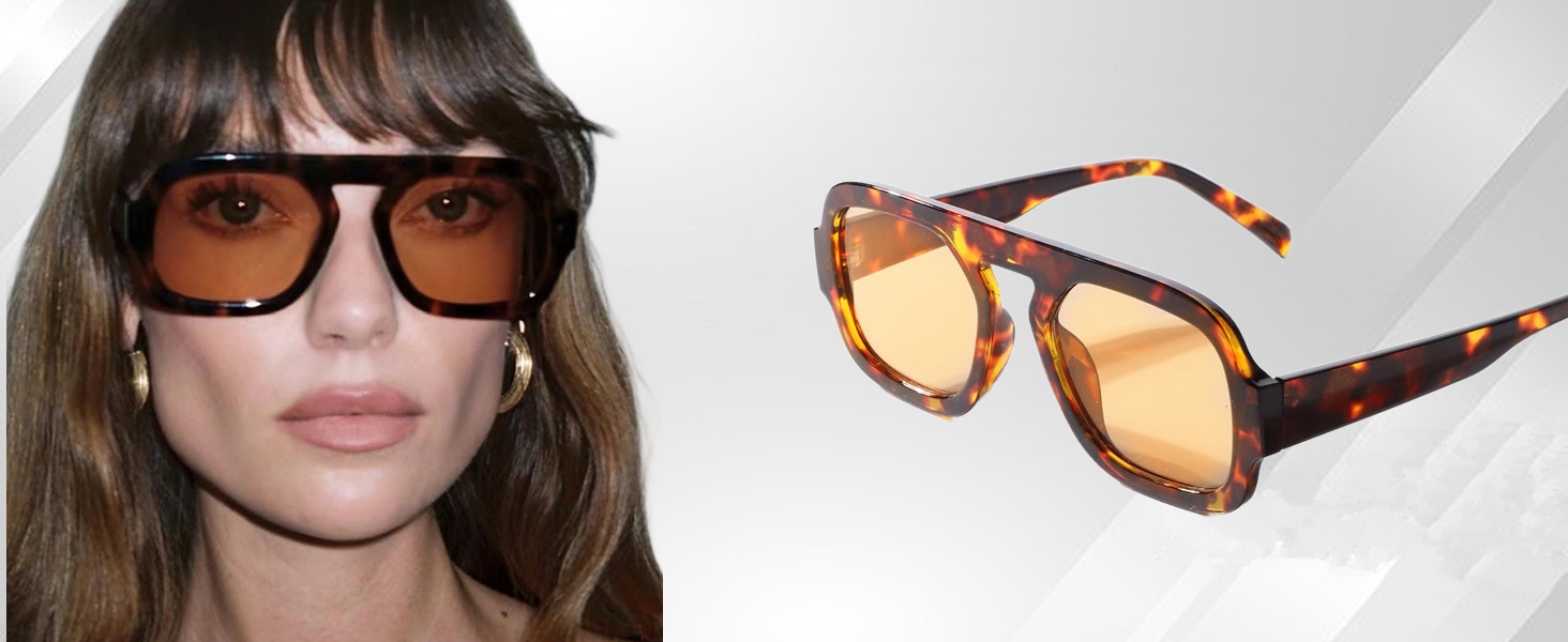 designer inspired square aviator sunglasses trendy 70s stylish aviator sun glasses oversized sunnies