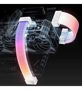 AsiaHorse ARGB PSU Cover Kit, Aurora Addressable RGB Power Extension Cover for Motherboard & GPU ...