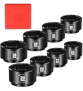 BLACKROBOT 8 Pieces 3/8” Drive Low Profile Oil Filter Socket Set, Metric Size 24mm 27mm 28mm 29mm...