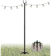 Sungaryard String Light Pole Stand for Outdoor String Lights Hanging, Use for Backyard, Garden, P...