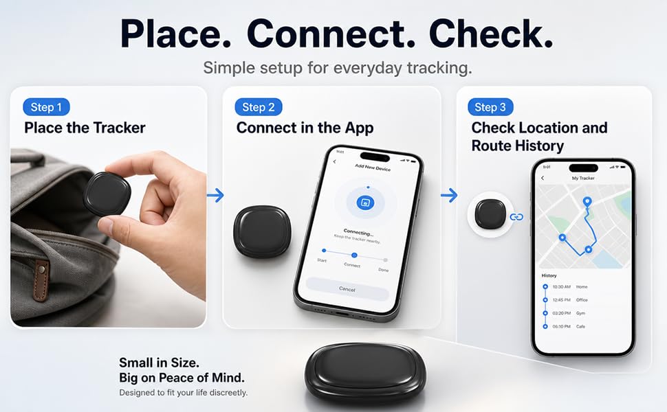 GPS Tracker for Vehicles, Mini Hidden Magnetic Car GPS Tracker