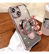 Uioeua for iPhone 14 Plus Case with Magnetic Ring Stand,[Compatible with MagSafe] Four Corners Sh...