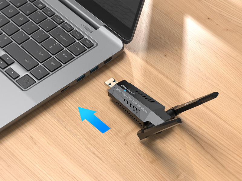 Initial Setup Step 1 Plug the WiFi 7 USB Adapter into a USB 3.0 Port of Your PC