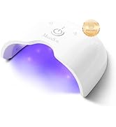 MelodySusie Cordless UV Nail Lamp with 2 Timers &amp; Smart Sensor, The P-ART06G Rechargeable LED UV ...