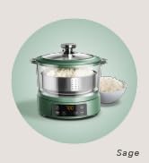 COOK WITH COLOR 3L Glass Low Carb Rice Cooker - Makes 6 Cups Cooked Low Sugar Rice with Auto Lift...