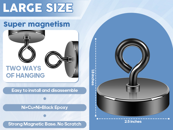 Neosmuk black fishing magnet 2.5inches