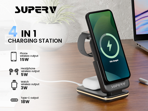 4 in 1 Foldable Charging Station