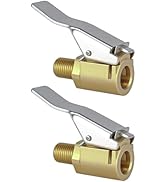 WSVOLLIS 2 Pcs Brass Locking Tire Air Chuck with Clip Adapter, 8mm Male Quick Connect No Leakage ...