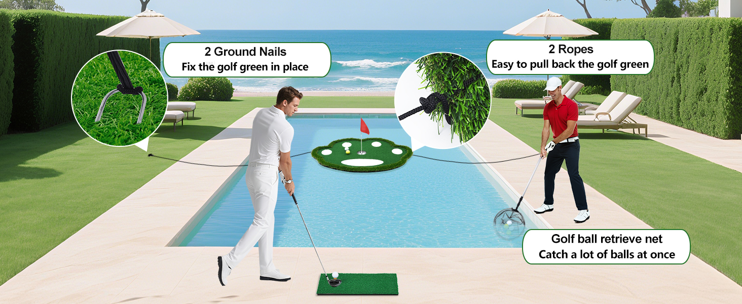 floating golf green