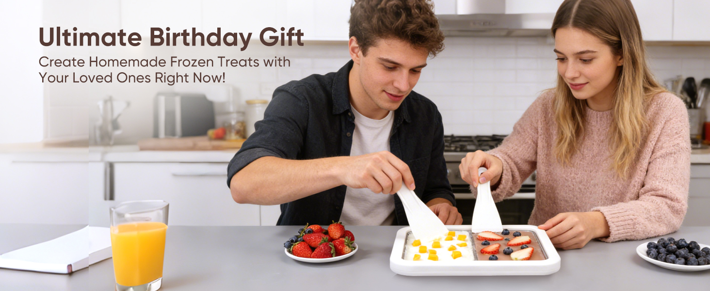 Dual Trays Rolled Ice Cream Maker