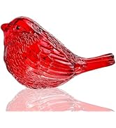 H&amp;D HYALINE &amp; DORA Crystal Handmade Red Bird Figurine Gifts for Bird Lovers Women Men Blown Glass...