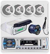 Pyle PLMRB29W MP3 USB SD Bluetooth in-Dash Radio Receiver Bundle Combo with White Marine Stereo