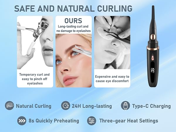 heated eyelash curlers