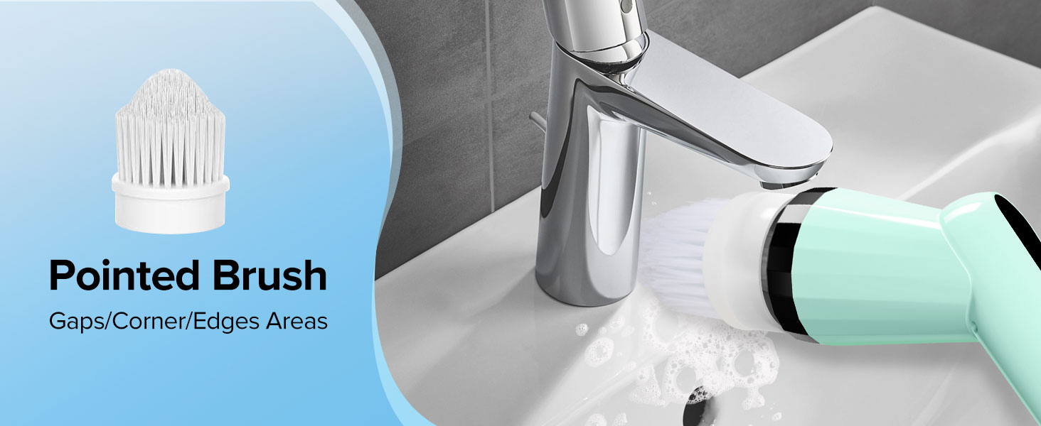 bathroom cleaner brush electric cordless spin scrubber scrubber brush electric power cleaning brush