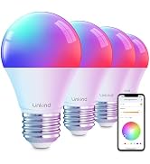 Linkind Smart Light Bulbs, Smart Bulb That Work with Alexa &amp; Google Home, LED Light Bulbs Color C...