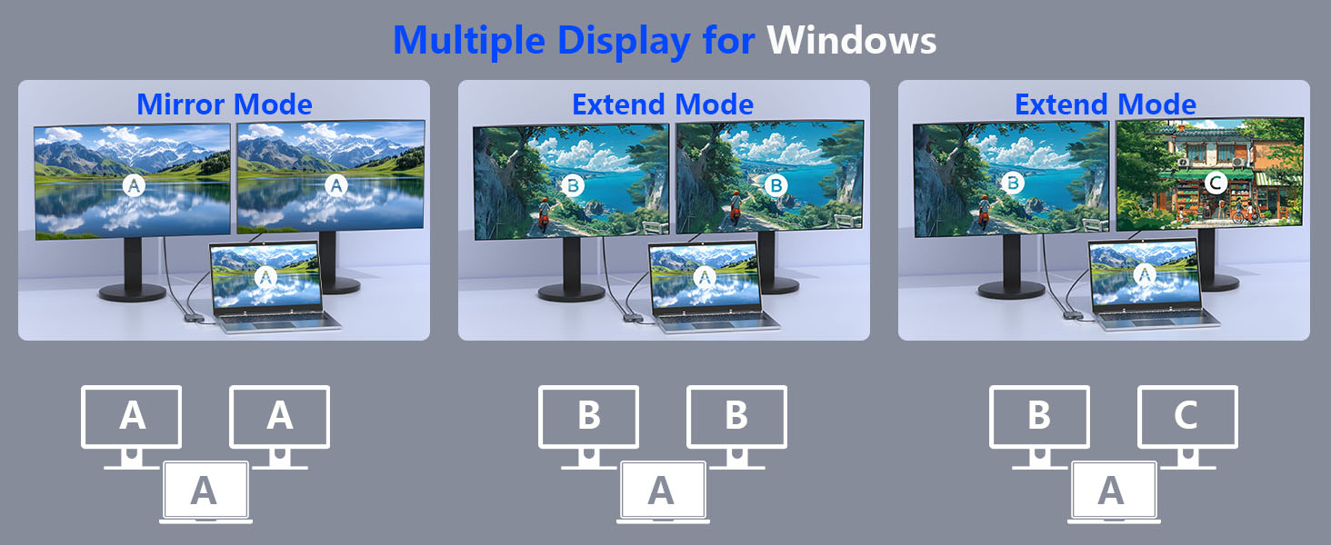 dual hdmi adapter for 2 monitors