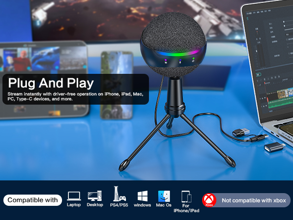 ZealSound USB Microphone for Gaming