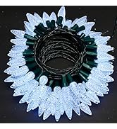 WBao C6 Christmas Lights, 100 LED 33ft Battery Operated Christmas String Lights with 8 Modes, Tim...