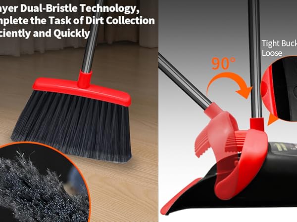 broom with dustpan combo set,