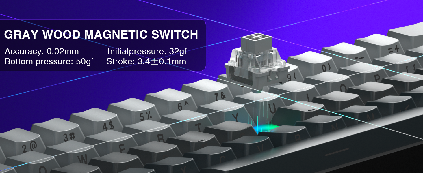 Hall Effect Magnetic Switch Keyboard
