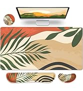 Gimars 3 in1 Mouse Pad and Keyboard Wrist Rest, Large Gaming Mouse Pad & Keyboard Wrist Support f...