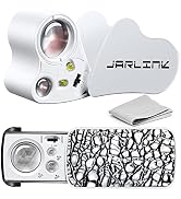 JARLINK 2 Pack Jewelers Loupe, 30X 60X 90X Illuminated Jewelers Eye Loupe Magnifier and Magnifyin...