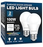 LOXYEE 2 Pack Garage Light Bulb 5000K