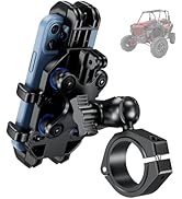 BRCOVAN UTV Phone Mount with Vibration Dampener, Adjustable Heavy Duty UTV Roll Cage Cellphone Ho...