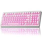 ZORNHER ZH980 Wireless Mechanical Gaming Keyboard,95% White Hot-Swappable Custom Creamy Keyboard ...